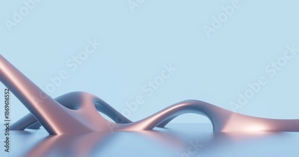 Obraz Futuristic architecture background bionic pattern in design 3d render