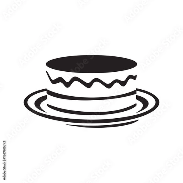 Fototapeta Cake collection flora design vector art.