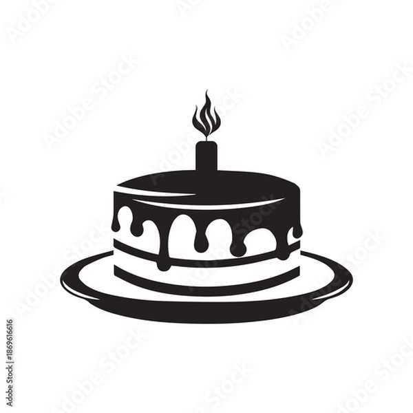 Fototapeta Cake collection flora design vector art.