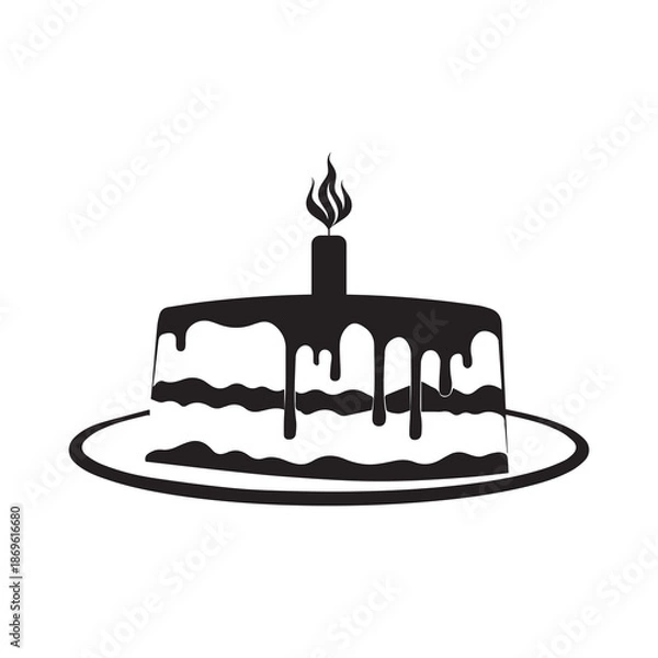 Obraz Cake collection flora design vector art.