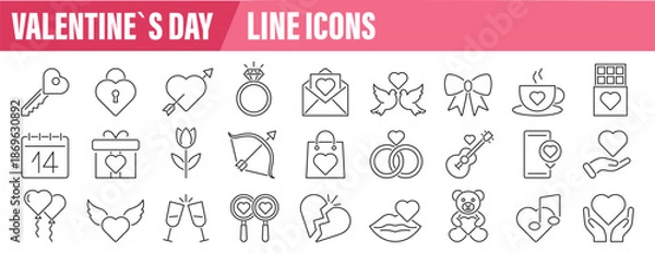 Obraz Valentines Day Icon Set