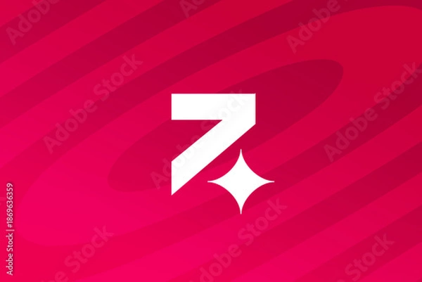 Obraz Letter Z with sparkle logo icon design template elements