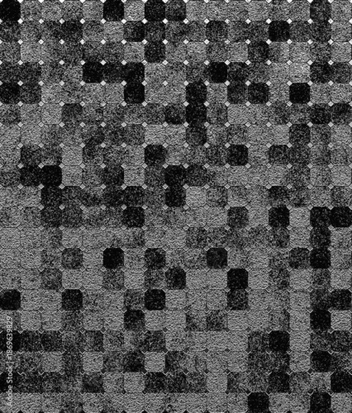 Fototapeta Abstract black and white geometric pattern texture background