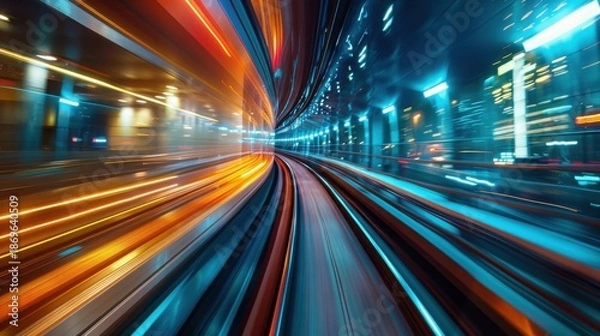 Obraz Connected Transportation Abstract Clean Motion 