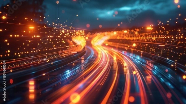 Obraz Connected Transportation Abstract Clean Motion 