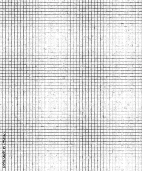 Fototapeta White square mosaic tile pattern background texture