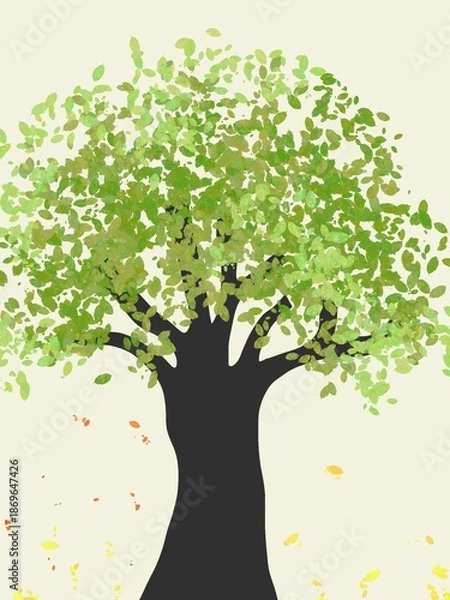 Obraz tree with green leaves