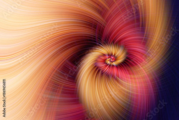 Obraz  dramatic orange red swirling line intertwined spirals