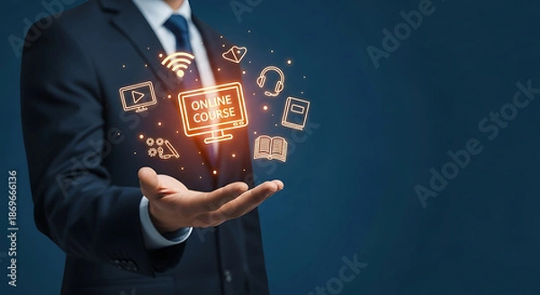 Fototapeta Unlock Your Potential Online Courses E Learning Digital Education Platform