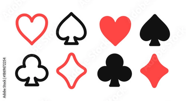 Obraz playing cards icons