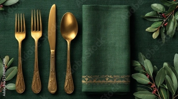 Fototapeta Table setting for St Patrick Celebration