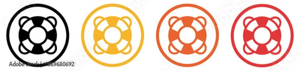 Obraz rescue ring buoy icon vector