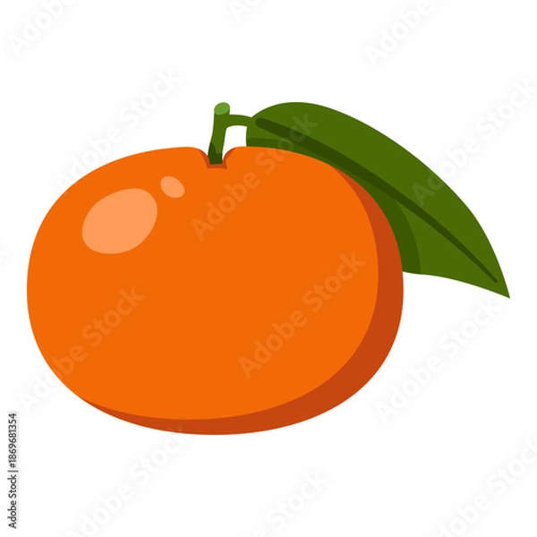 Obraz Vector Flat Design Icon - Tangerine