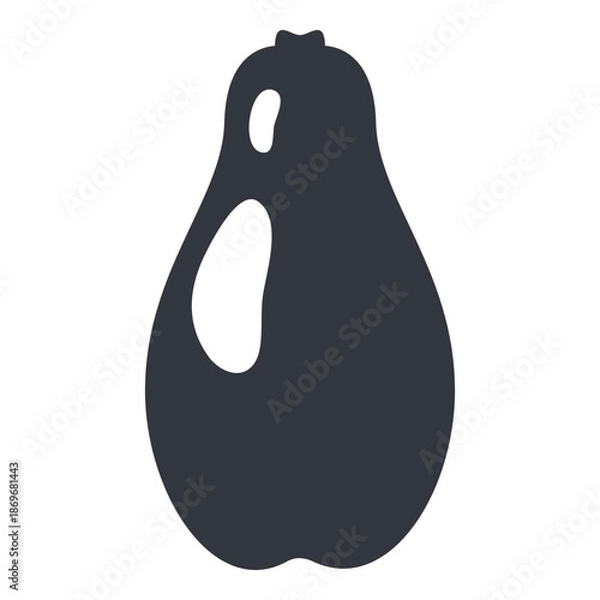Obraz Vector Black Basic Icon Papaya Fruit