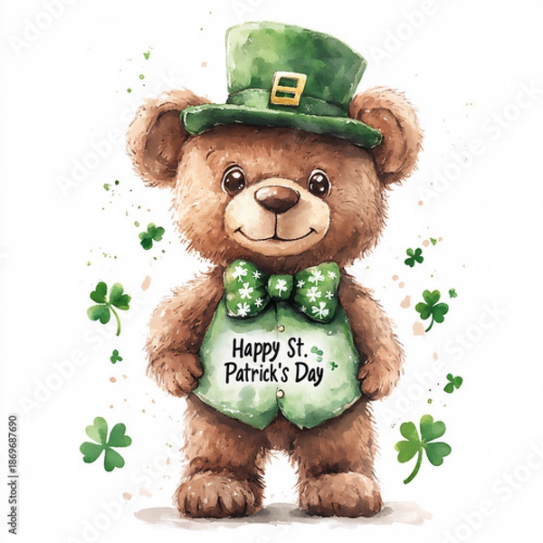 Obraz st patricks day bear
