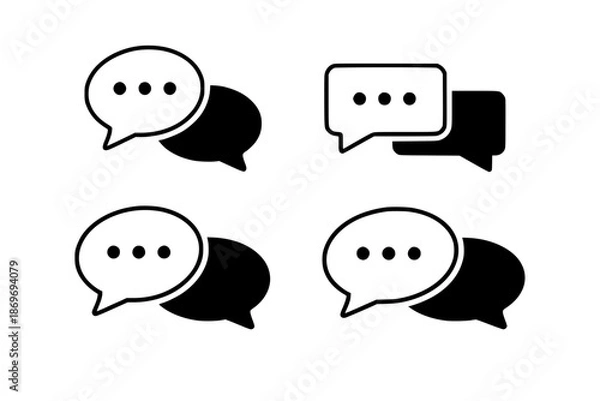 Fototapeta Simple Talk Bubbles Design