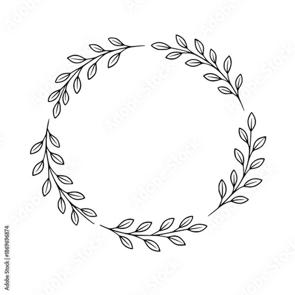 Obraz Simple Floral Circle Design