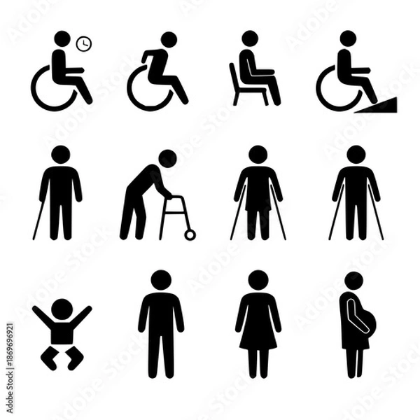 Obraz People Icons Simple Design