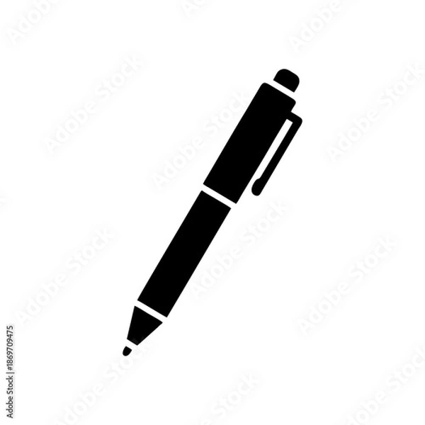 Obraz Black pen icon simple vector illustration
