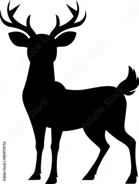 Fototapeta deer silhouette vector