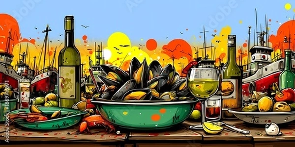 Obraz Seaside Seafood Feast