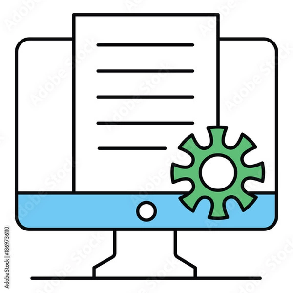 Obraz Business Performance Metrics Analysis Vector Illustration Icon