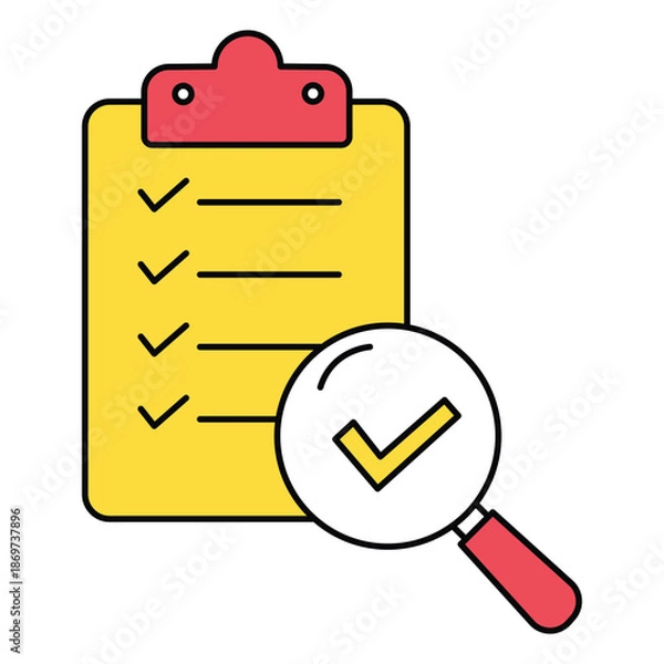 Obraz Financial Report Analysis and Statistics Vector Icon