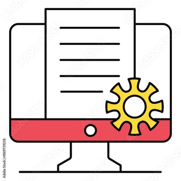Obraz Vector Icon Representing Management Data Analysis Metrics