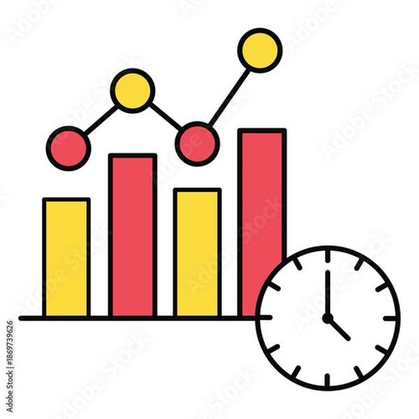 Obraz Vector Icon Representing Operational Efficiency Business Performance