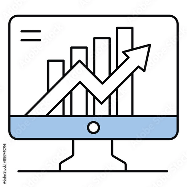 Obraz Digital Analytics and Performance Metrics Vector Icon