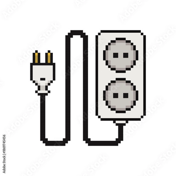 Obraz extention electrical cable pixel art