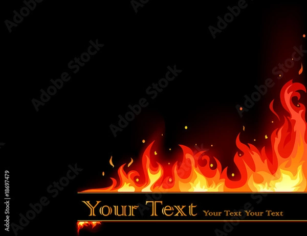 Obraz flame banner