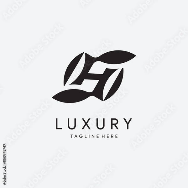 Obraz SH logo nature logo design template elements