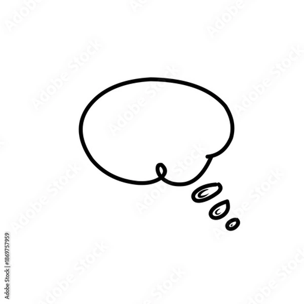 Obraz simple hand drawn speech bubbles for communication
