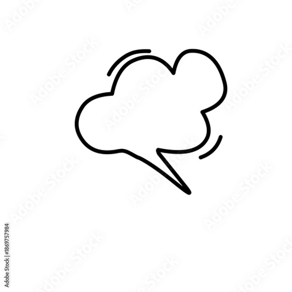 Obraz simple hand drawn speech bubbles for communication