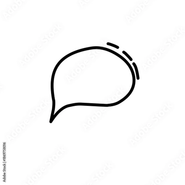 Obraz simple hand drawn speech bubbles for communication