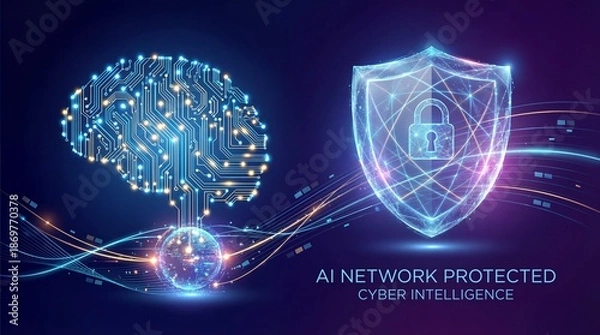 Obraz Artificial intelligence neural network technology concept