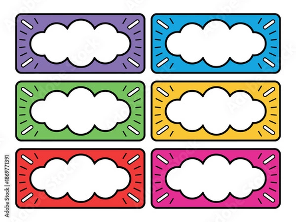 Obraz Colorful Comic Speech Bubble Templates