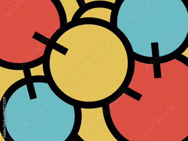 Obraz Colorful Overlapping Circles Graphic Design