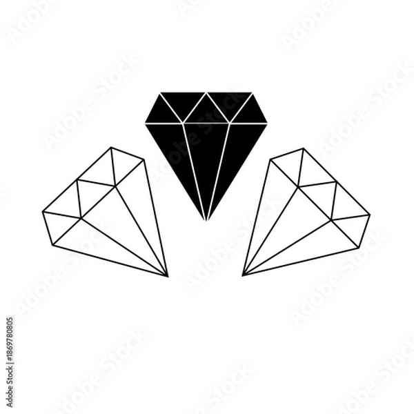 Obraz diamond icon vector illustration
