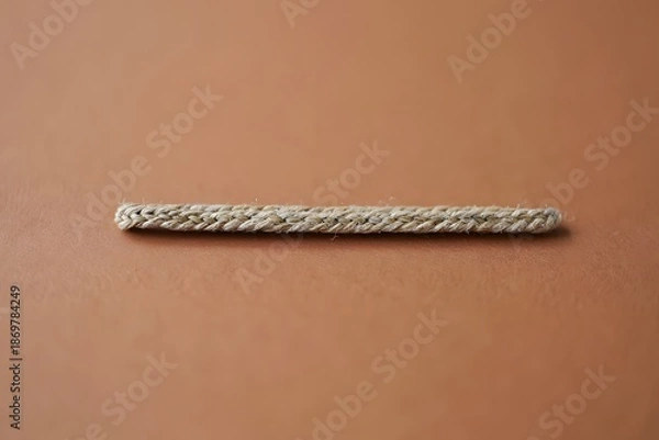 Obraz A simple white rope on a brown background