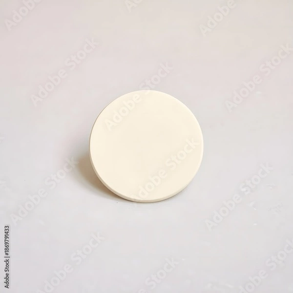Obraz A white round object on a plain background