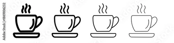Obraz Coffee cup outline Icon. Vector illustration