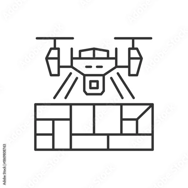 Obraz Drone Area Map Icon