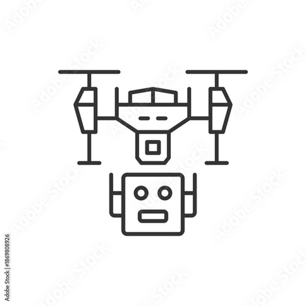 Obraz Drone Robot Icon