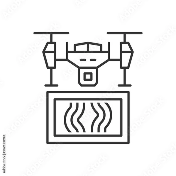 Obraz Drone Thermal Image Icon