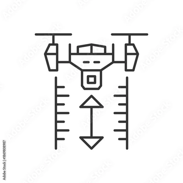 Obraz Drone Height Measure Icon