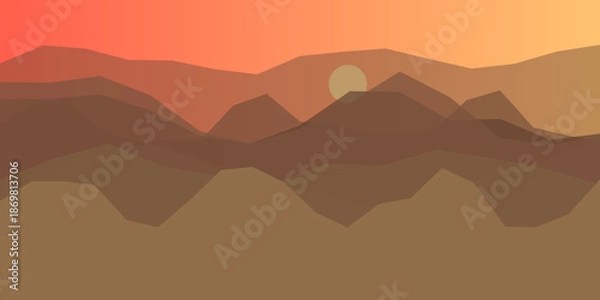 Fototapeta Sunrise over mountain range