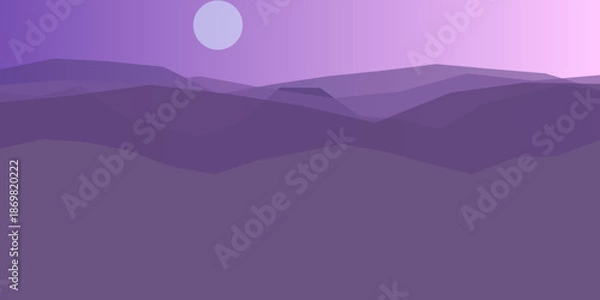 Fototapeta Purple mountain sunset
