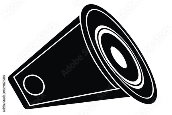 Obraz speaker sound icon silhouette vector